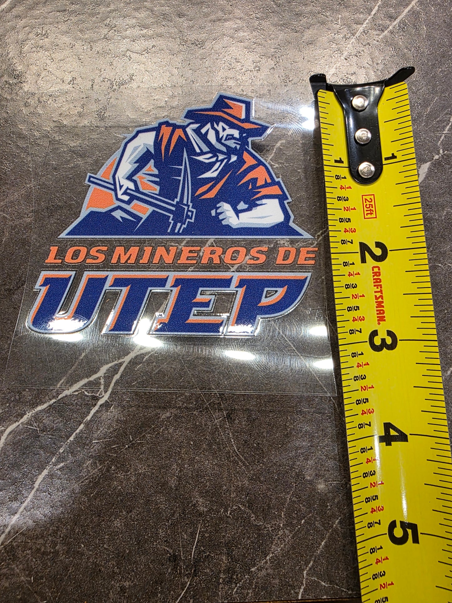 Los Mineros de UTEP Decal – Miner Graphic | UV DTF Transfer