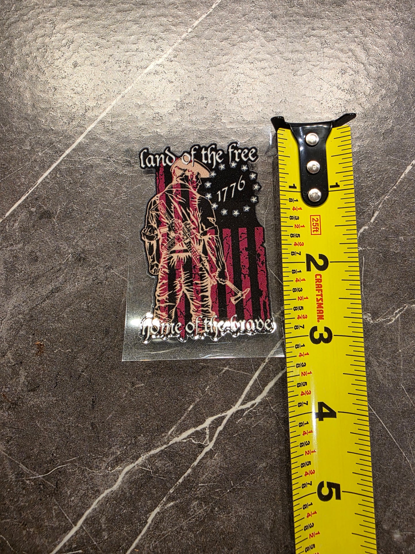 “Land of the Free, Home of the Brave – 1776” Patriotic Decal | UV DTF