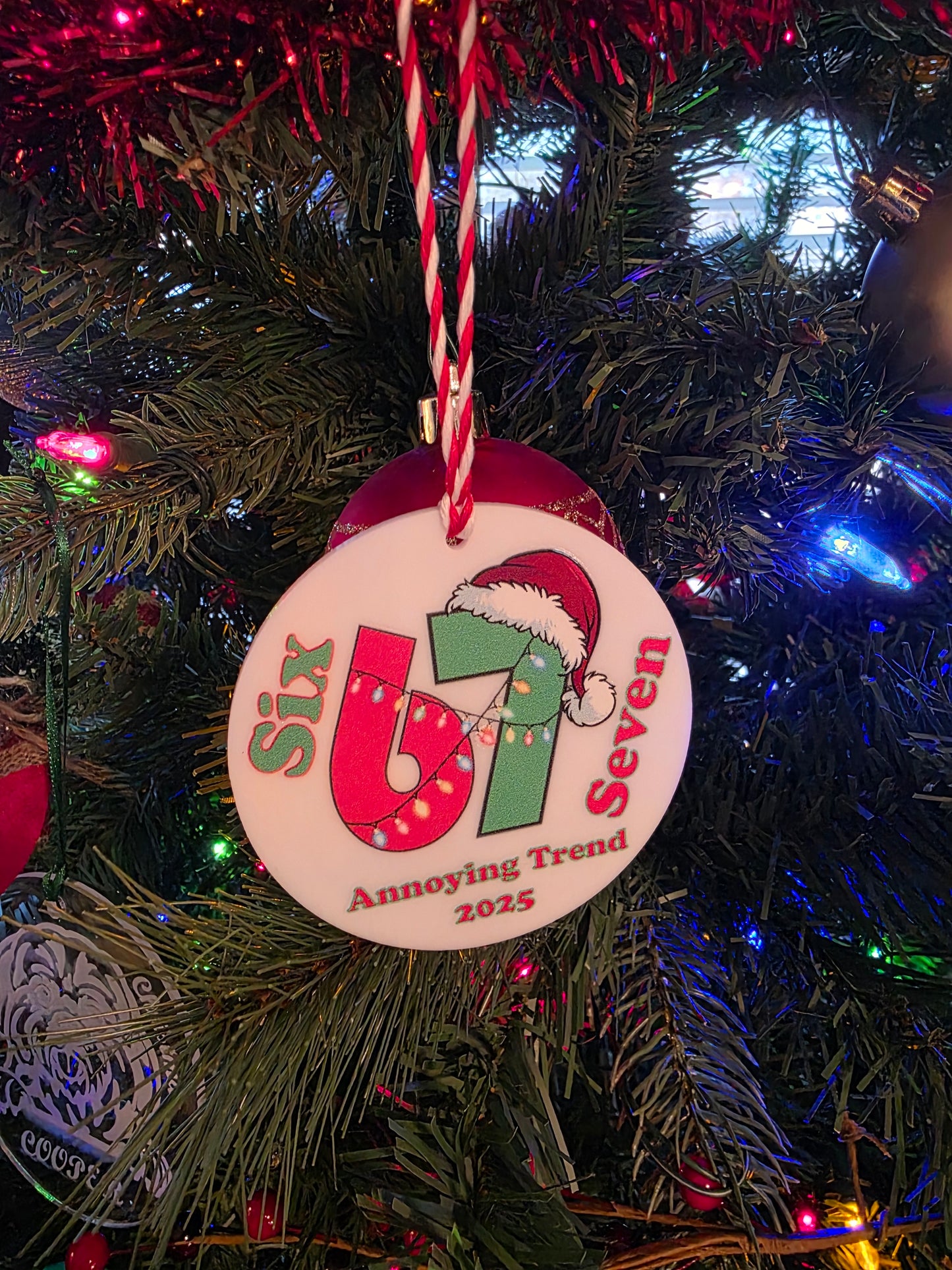 6-7 Annoying Trend Christmas Ornament 2025 – Funny Holiday Decor, Trend Meme Gift, Limited Edition Ornament