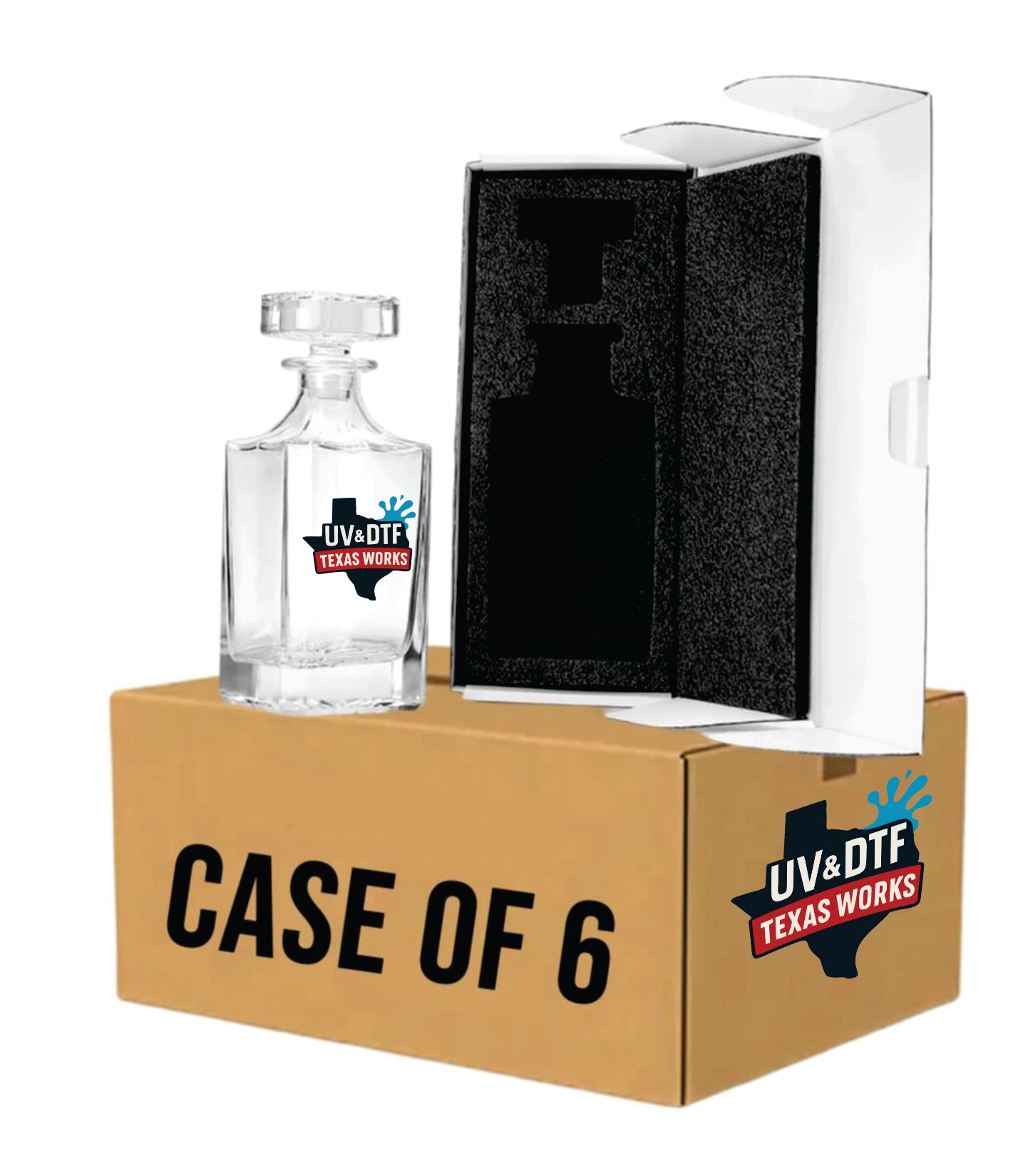 Whiskey Decanter, 750mL UV DTF Printed Customization