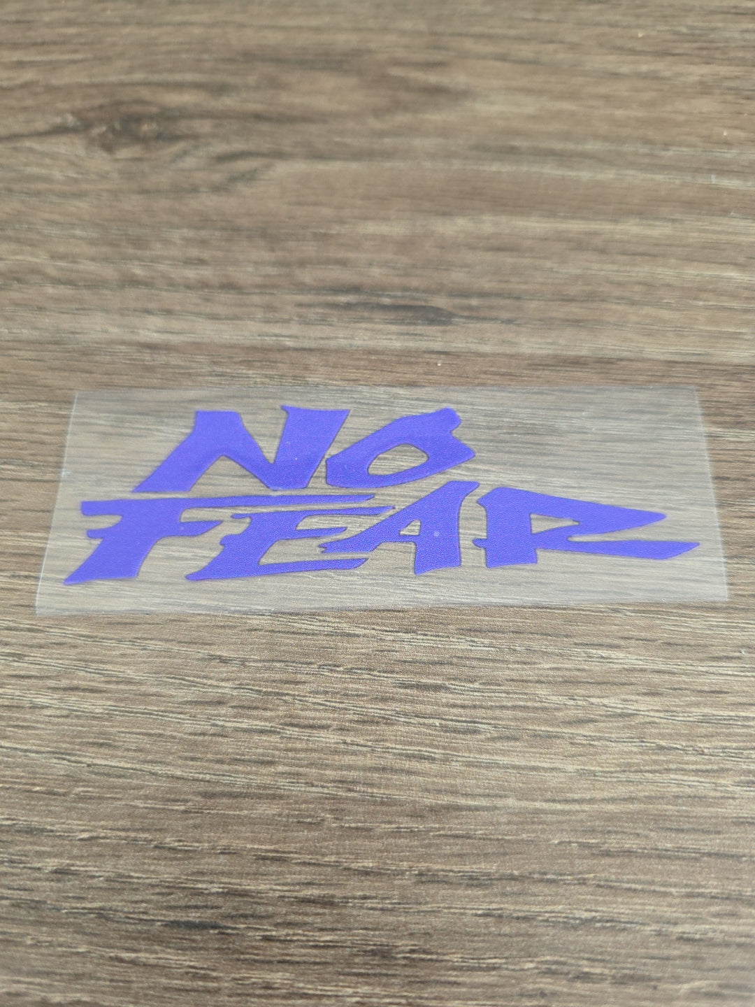 NO FEAR Solid Raised UV DTF Decal Sticker Waterproof High Quality 4in