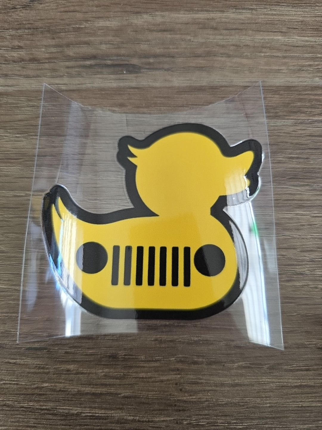 Black Outline Rubber Duck – Multicolor UV DTF Ducking Decal for Jeep & Vehicle Windows