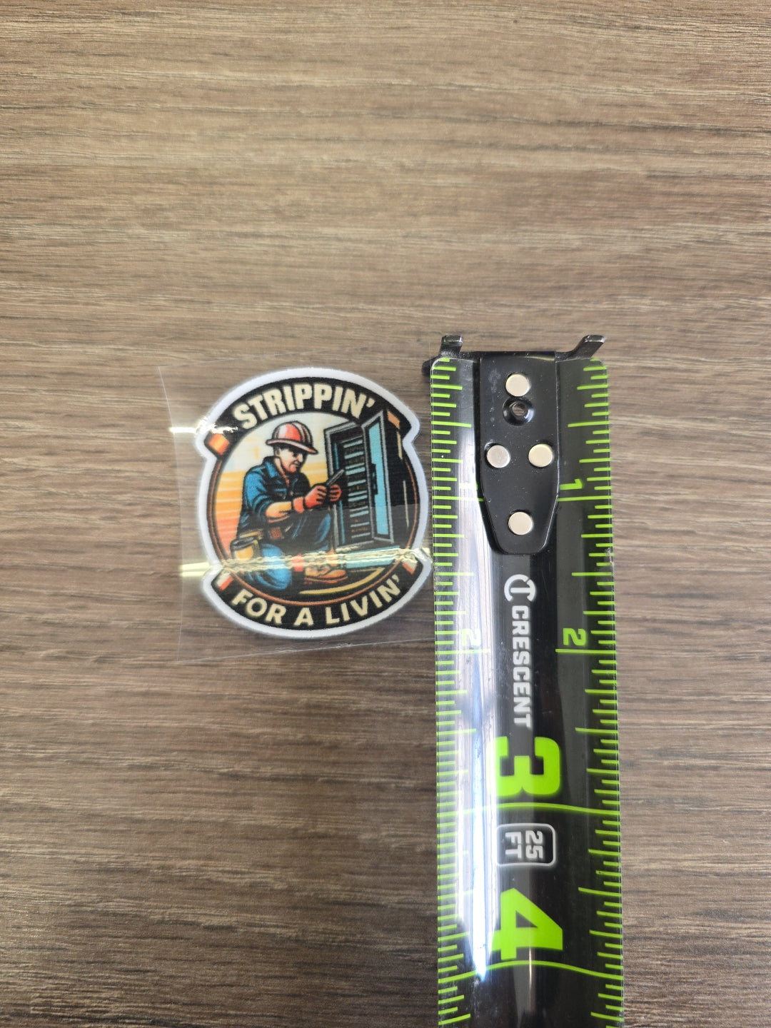 “Strippin’ for a Livin’” Decal – Electrician Hard Hat Sticker | UV DTF