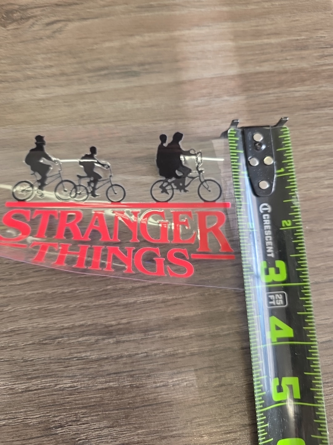Stranger Things Bike Scene UV DTF Transfer – Retro Logo Design for Hard Surfaces