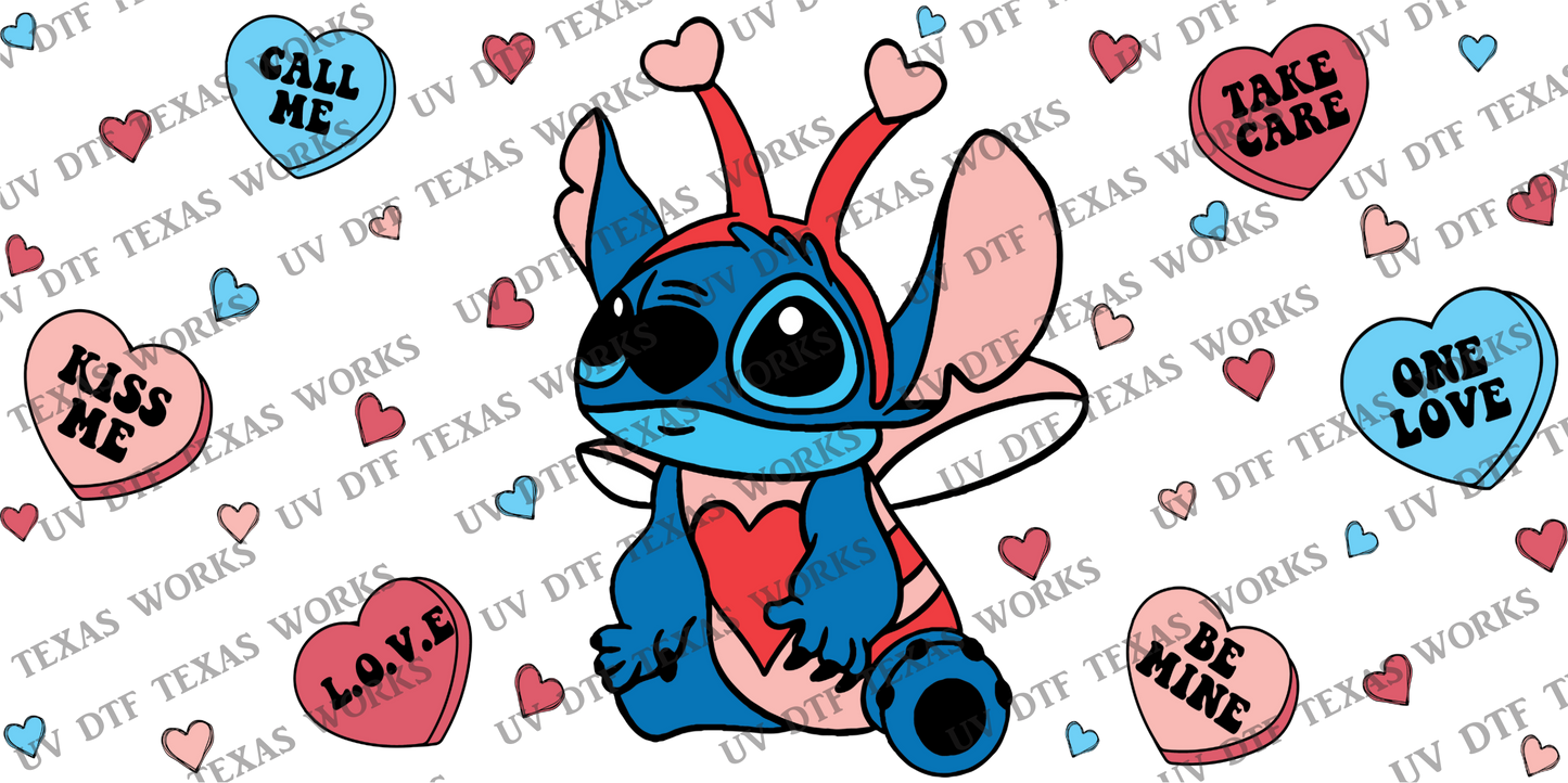 Stitch Libby Cup 2 3D Decals 9.5 in W x 4.75 in H (4 Pack)