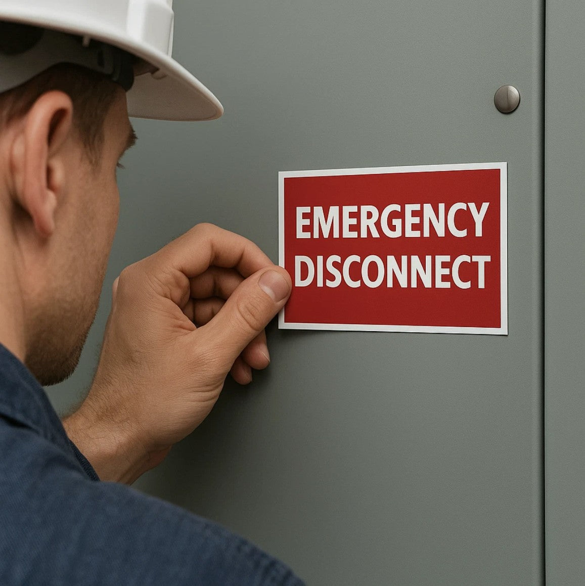 Emergency Disconnect Decal 4 pack– High Visibility Safety Label | UV DTF Transfer
