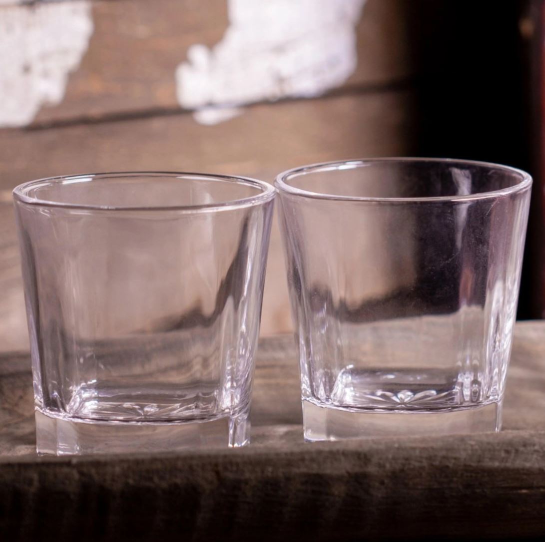 Whiskey Rocks Glass – 8oz, Individually Boxed & UV DTF Custom Logo