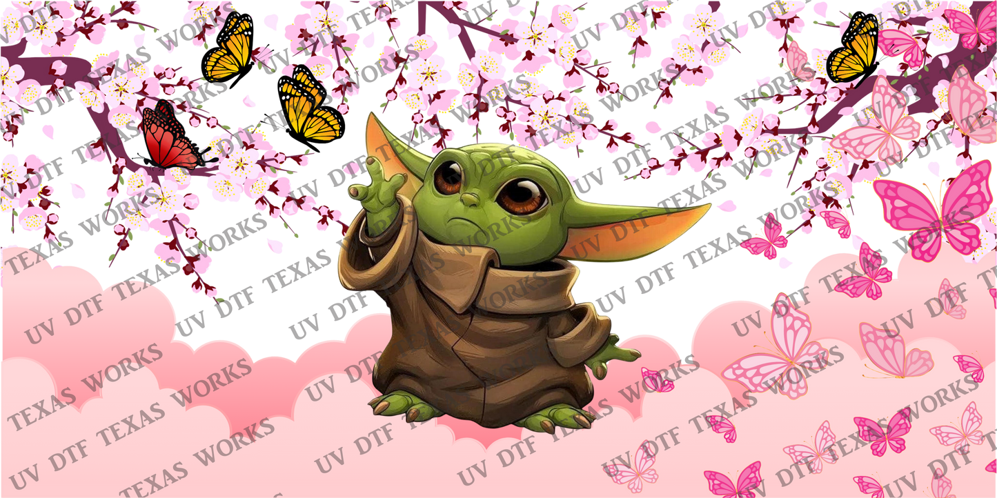 Baby Yoda Libby Cup 3D Decals 9.5 in W x 4.75 in H (3 Pack)