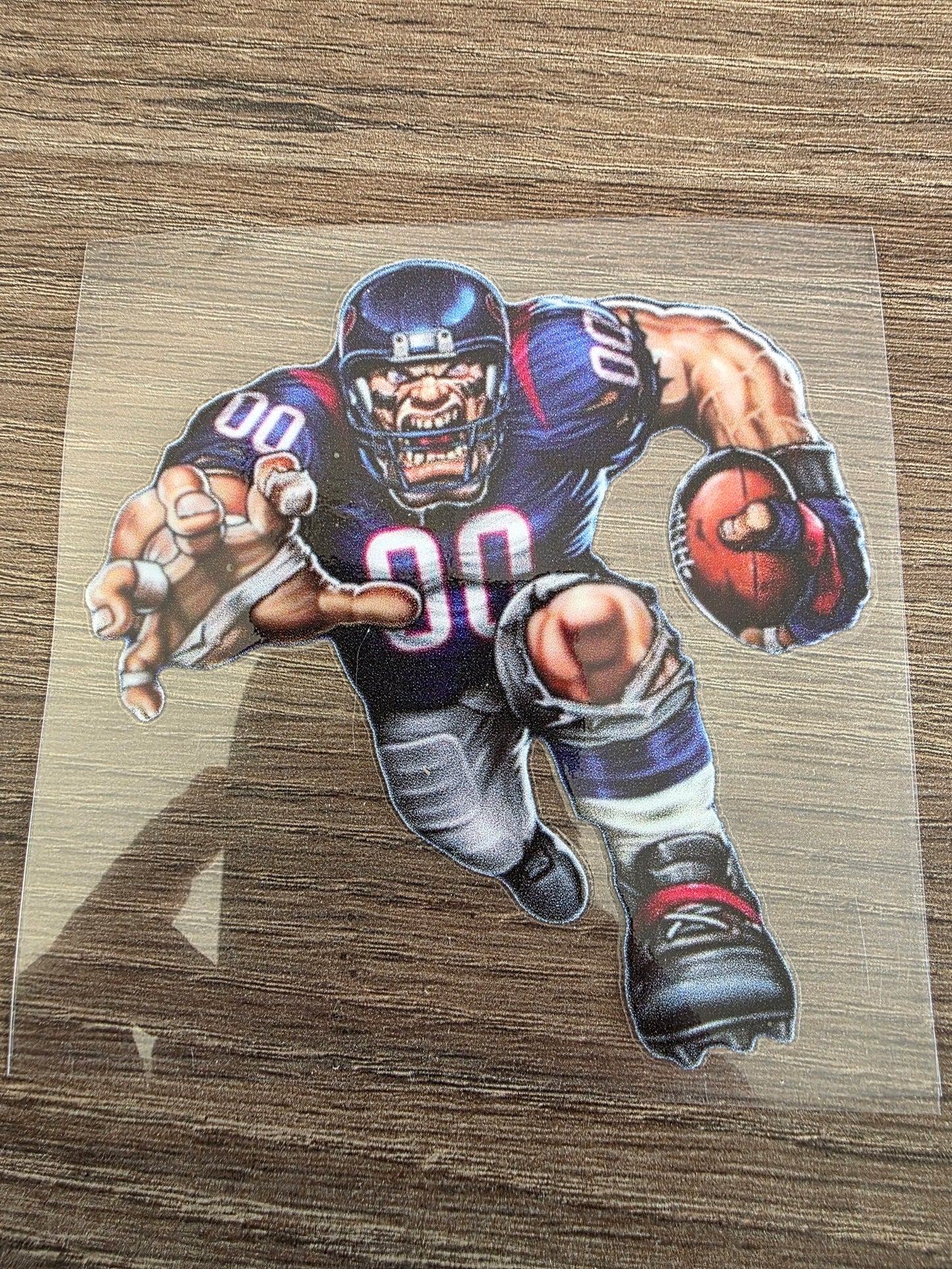 Running Football Player – 4x4 UV DTF Sports Decal