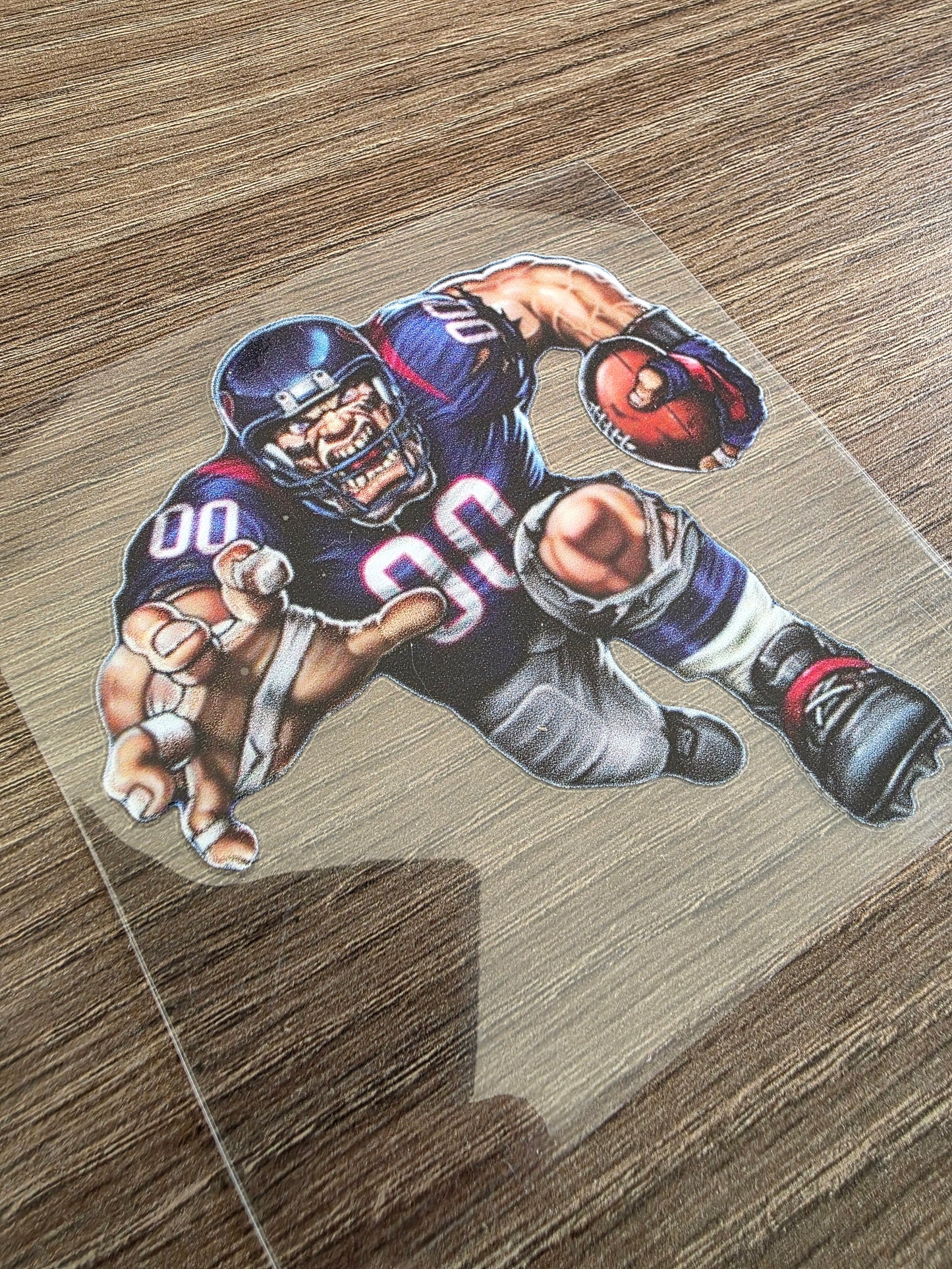 Running Football Player – 4x4 UV DTF Sports Decal