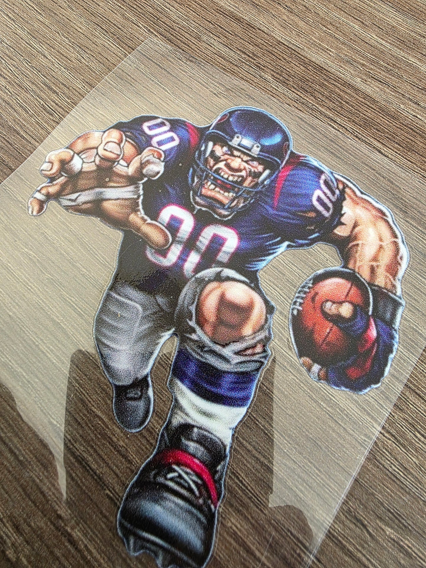 Running Football Player – 4x4 UV DTF Sports Decal