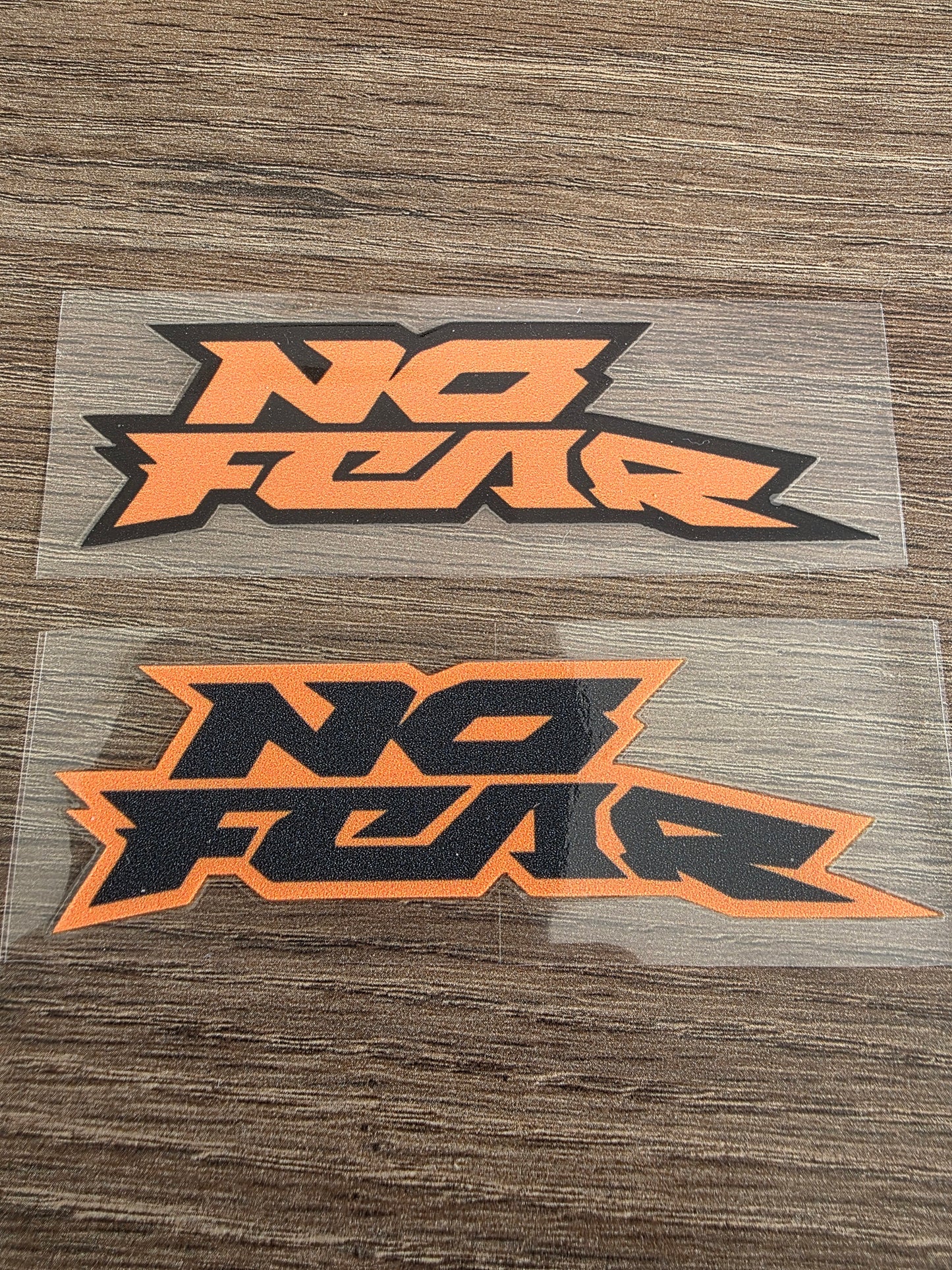 NO FEAR Outlined Raised UV DTF Decal Sticker Waterproof High Quality 4in