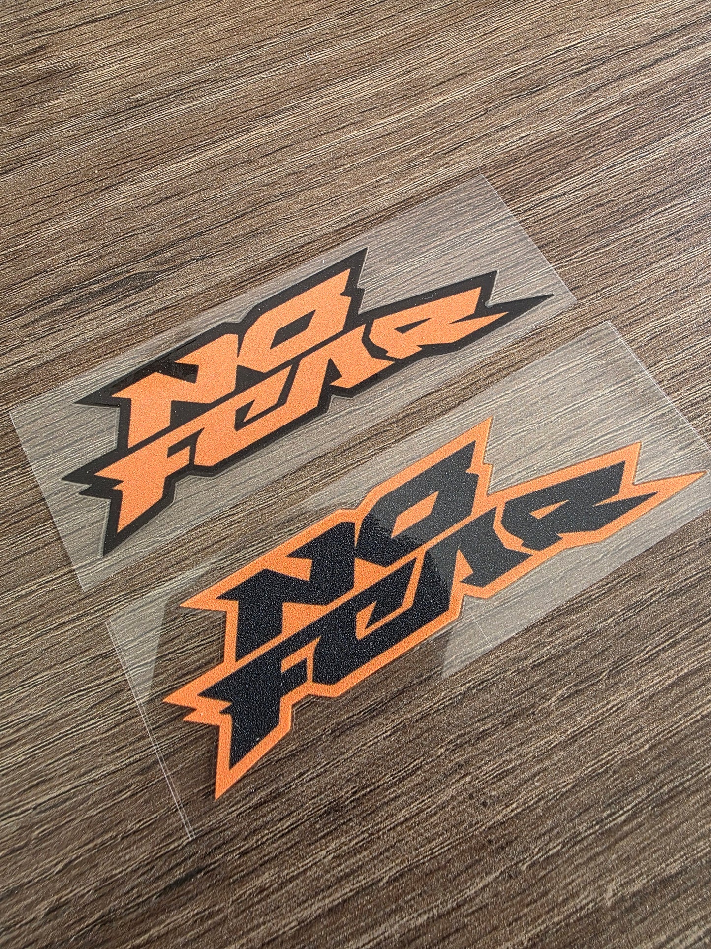 NO FEAR Outlined Raised UV DTF Decal Sticker Waterproof High Quality 4in