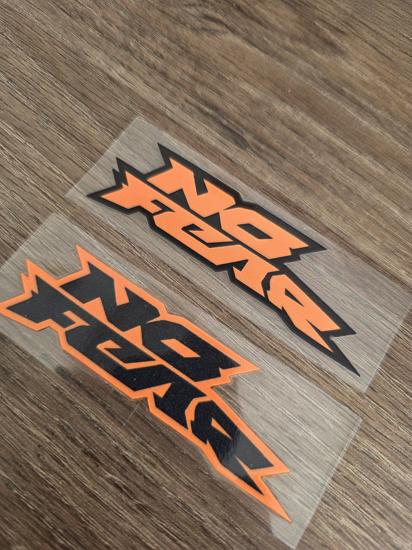 NO FEAR Outlined Raised UV DTF Decal Sticker Waterproof High Quality 4in