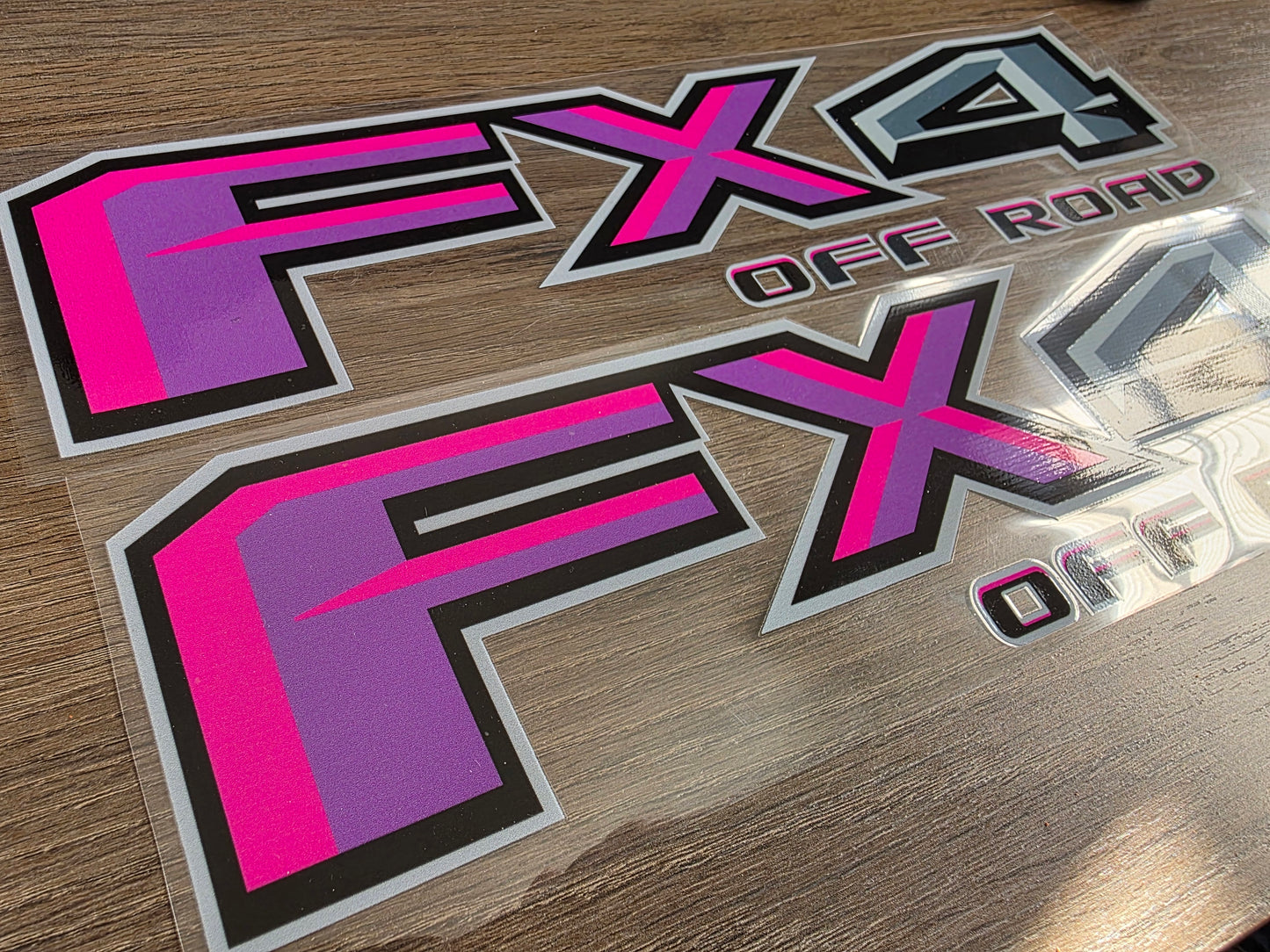 2pc FX4 Off Road – Custom Color 4x4 UV DTF Decal Set for Ford Trucks
