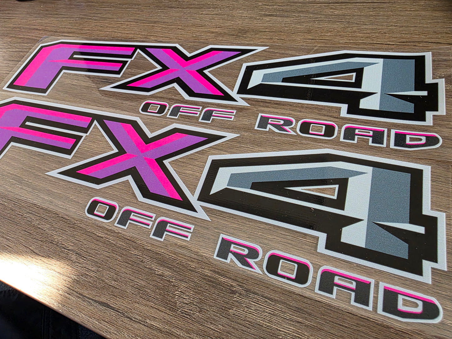 2pc FX4 Off Road – Custom Color 4x4 UV DTF Decal Set for Ford Trucks