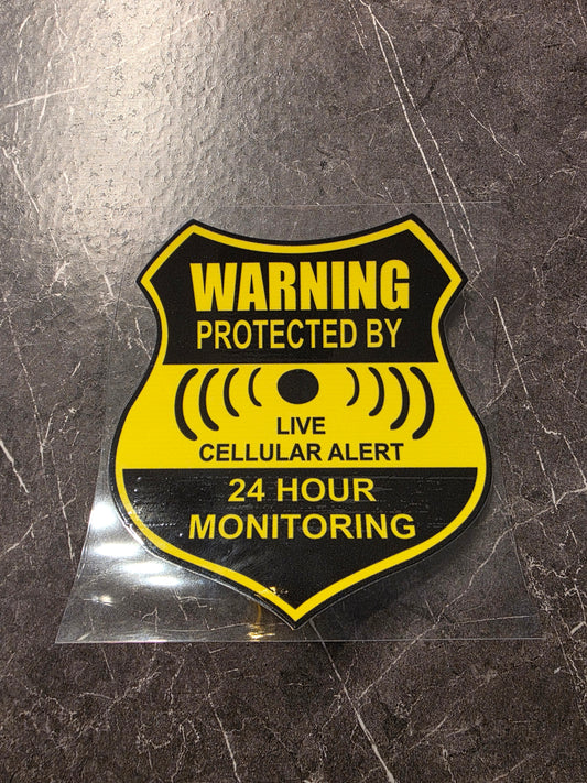 Video Surveillance In Use – UV DTF Warning Decal for Doors and Windows