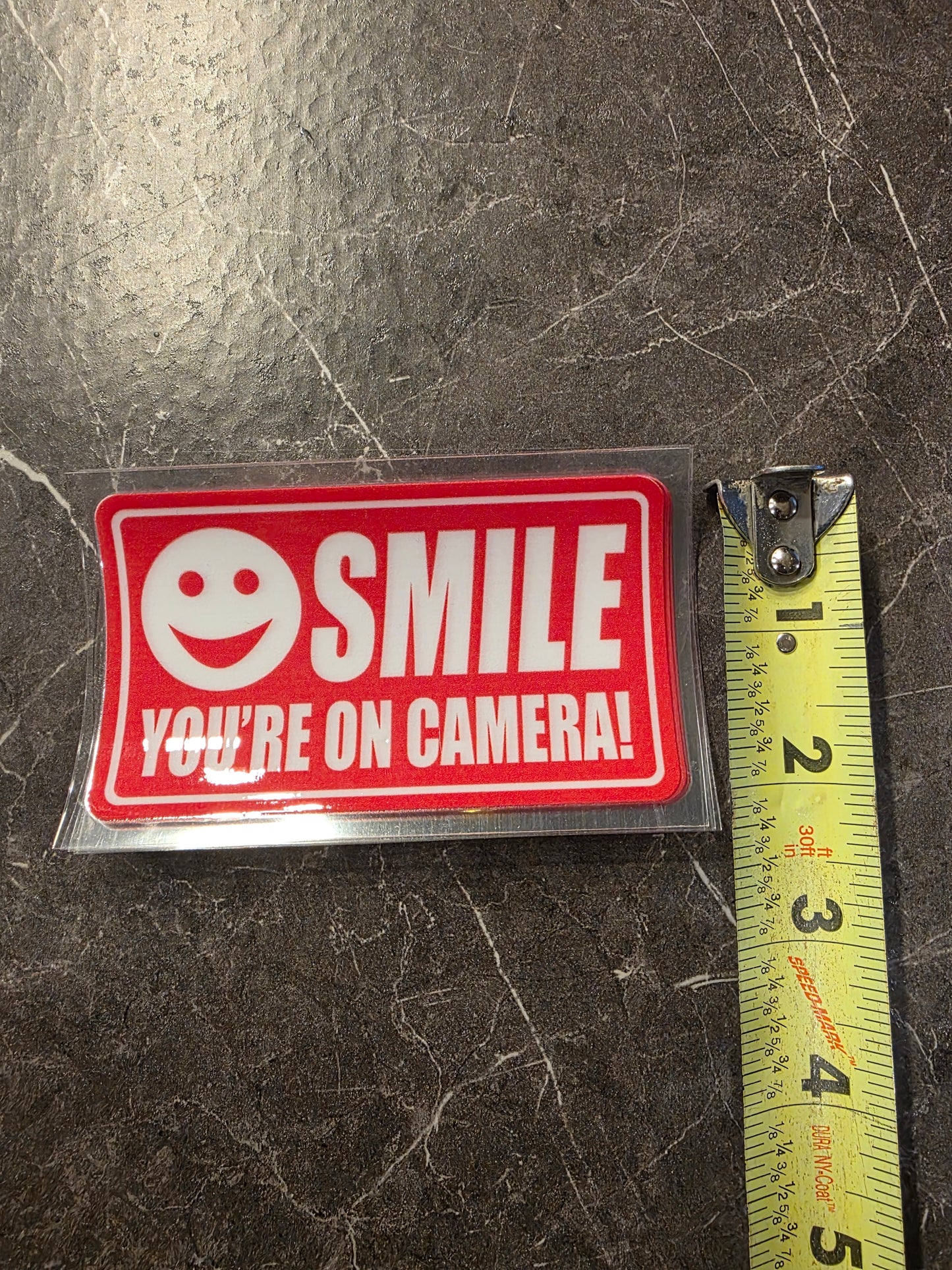 Smile You’re On Camera – 4x2.25 UV DTF Video Surveillance Warning Decal