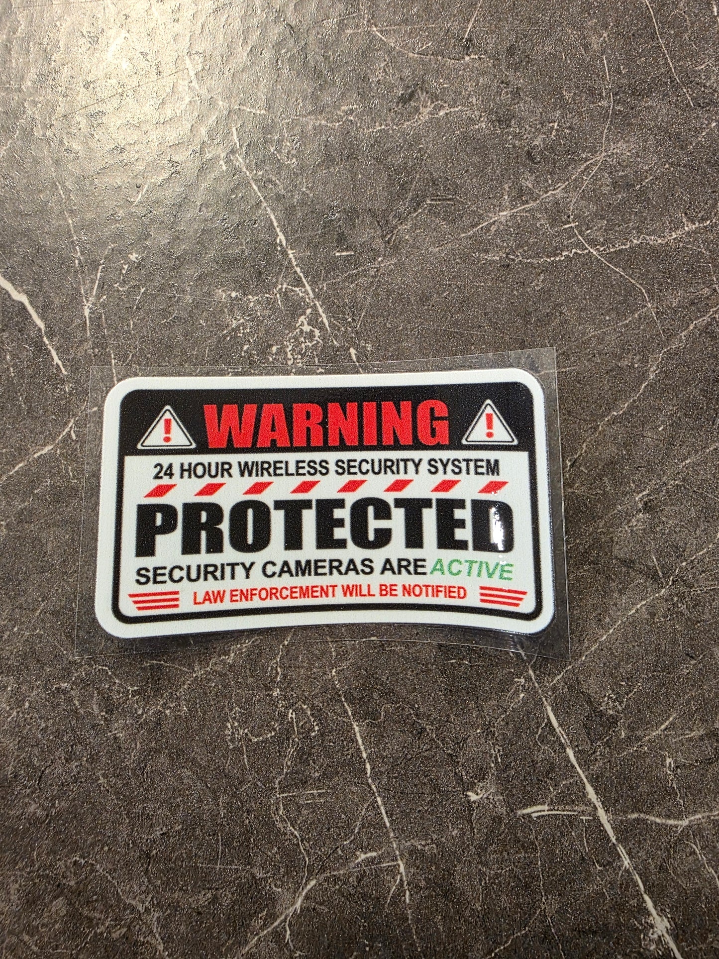 Security Video Surveillance – UV DTF Warning Decal for Doors and Windows