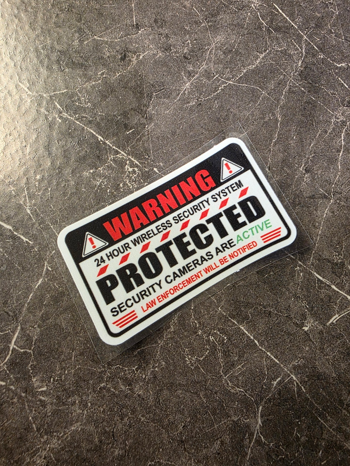 Security Video Surveillance – UV DTF Warning Decal for Doors and Windows