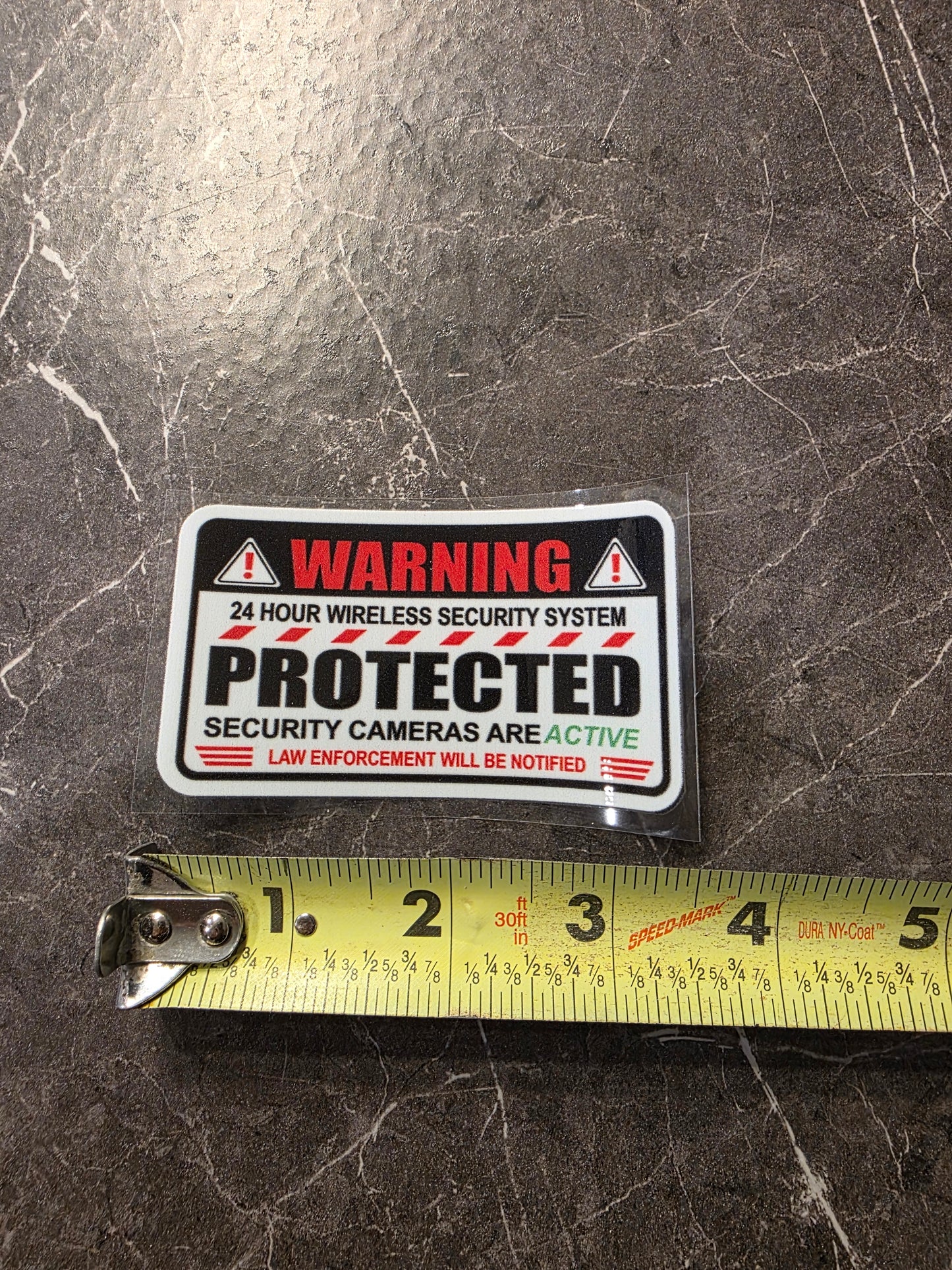 Security Video Surveillance – UV DTF Warning Decal for Doors and Windows