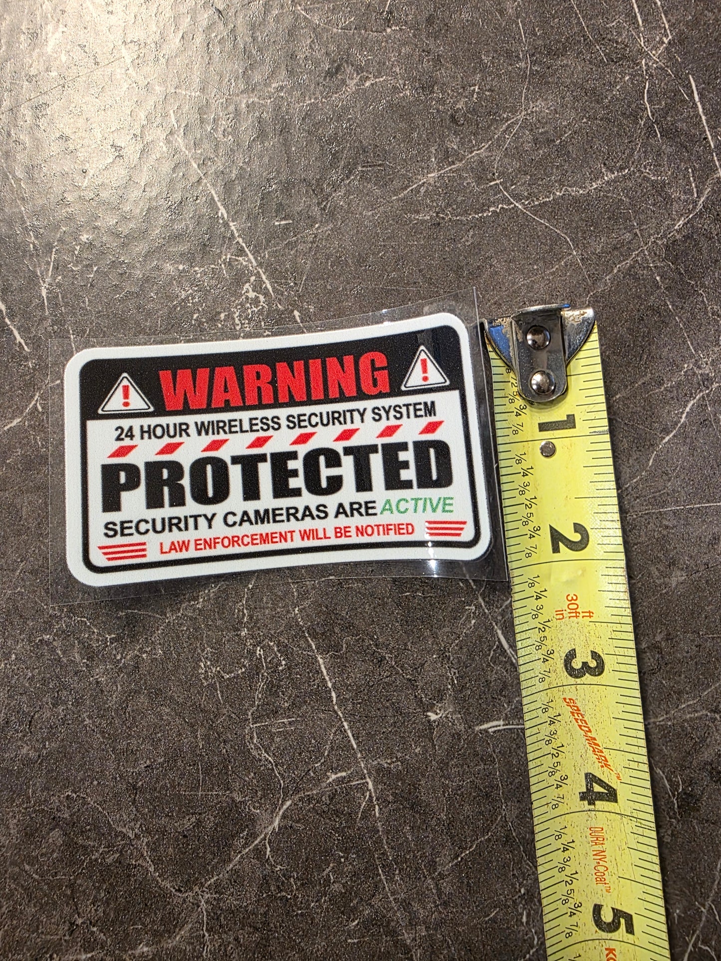 Security Video Surveillance – UV DTF Warning Decal for Doors and Windows
