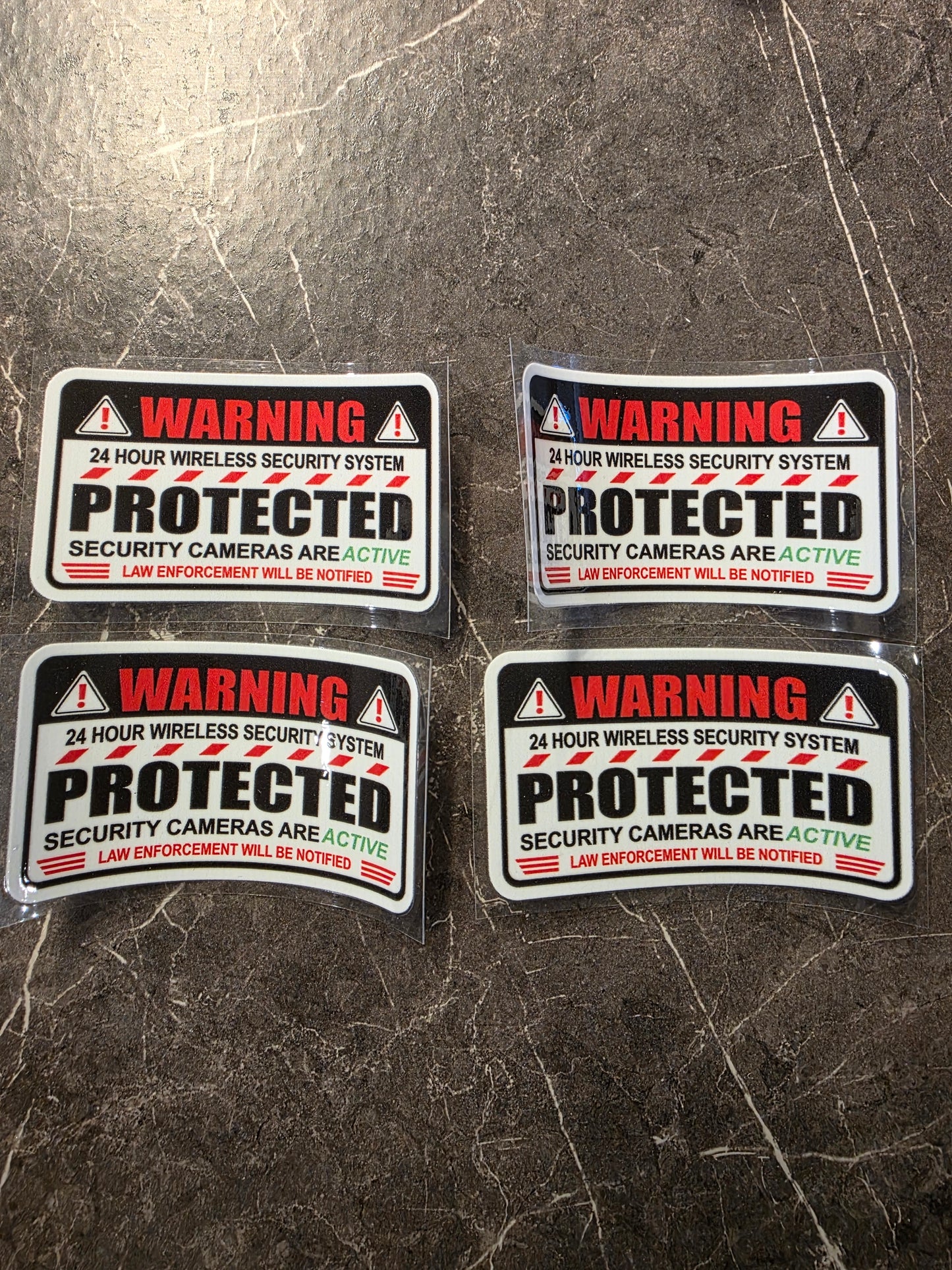 Security Video Surveillance – UV DTF Warning Decal for Doors and Windows
