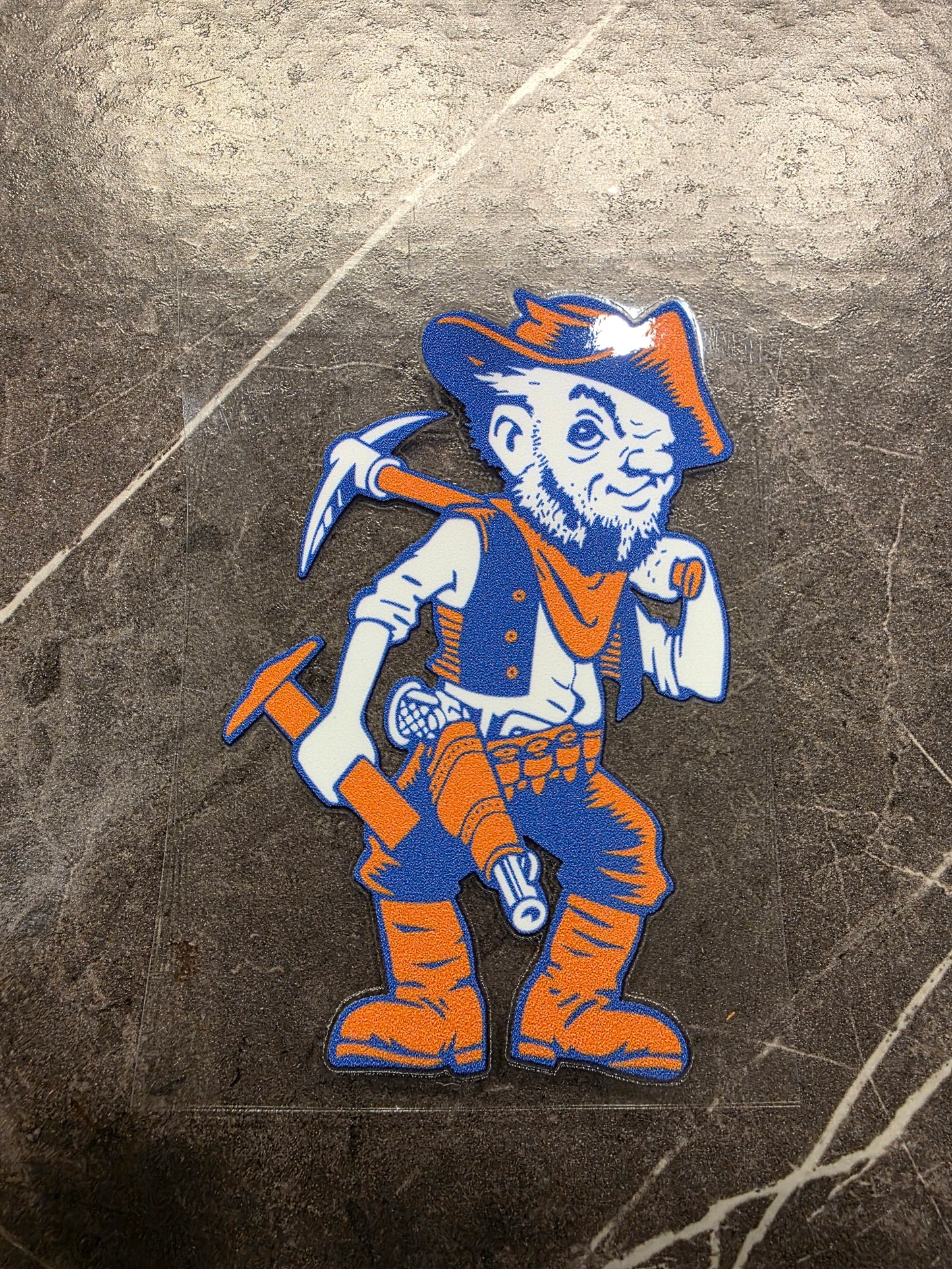 UTEP Miners Prospector Decal – Classic Miner Mascot | UV DTF Transfer