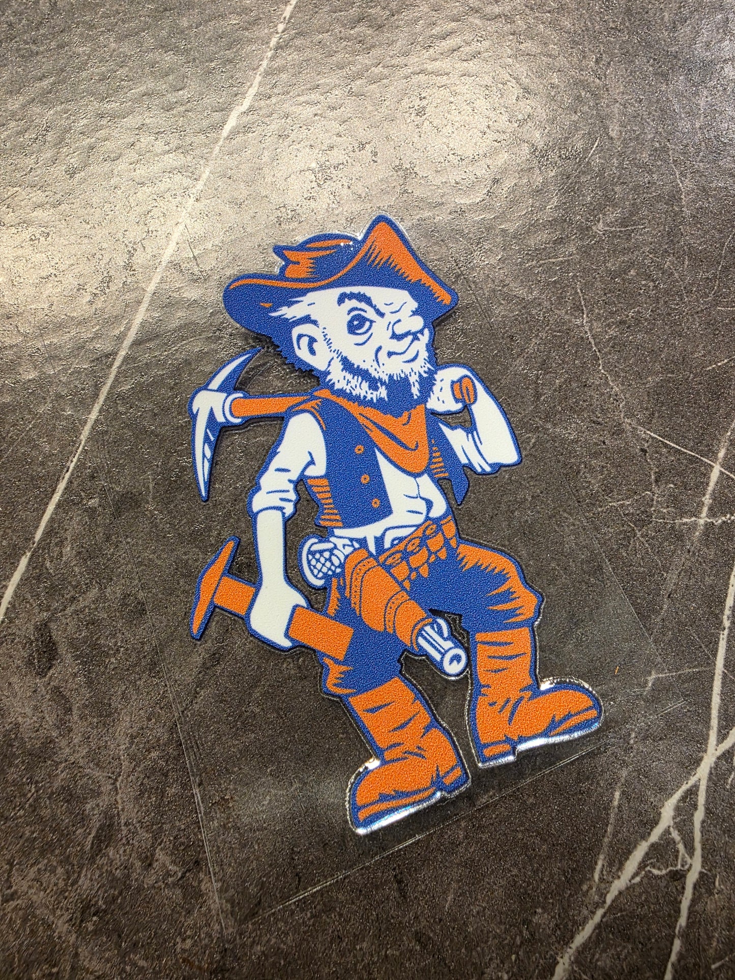 UTEP Miners Prospector Decal – Classic Miner Mascot | UV DTF Transfer