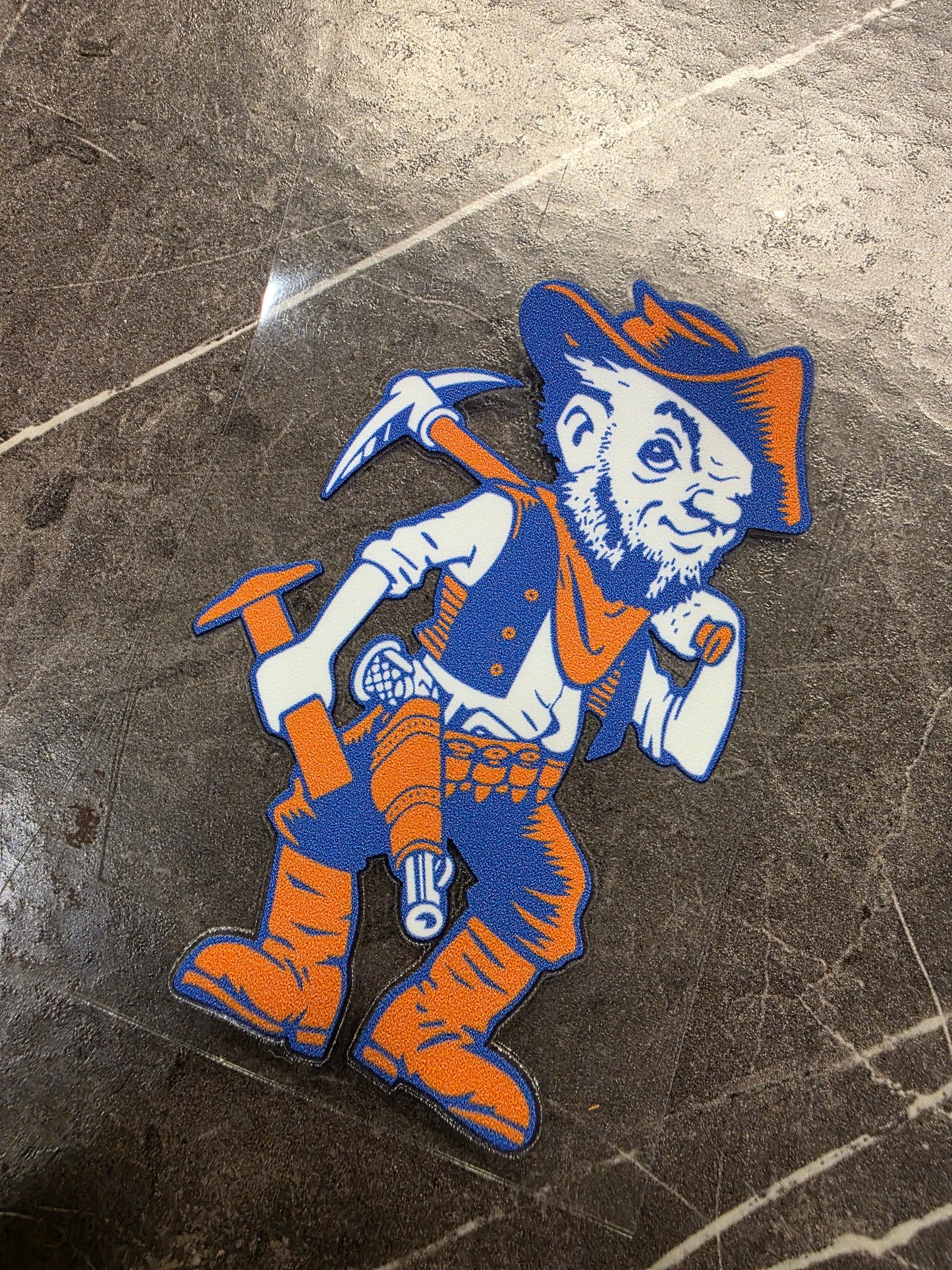 UTEP Miners Prospector Decal – Classic Miner Mascot | UV DTF Transfer