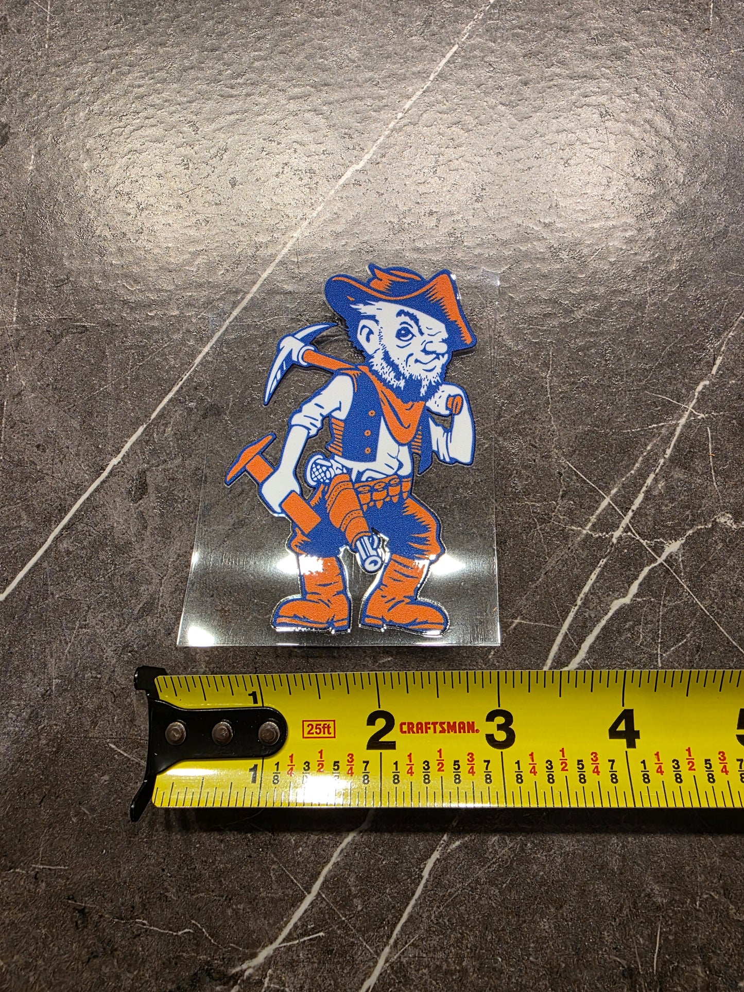 UTEP Miners Prospector Decal – Classic Miner Mascot | UV DTF Transfer