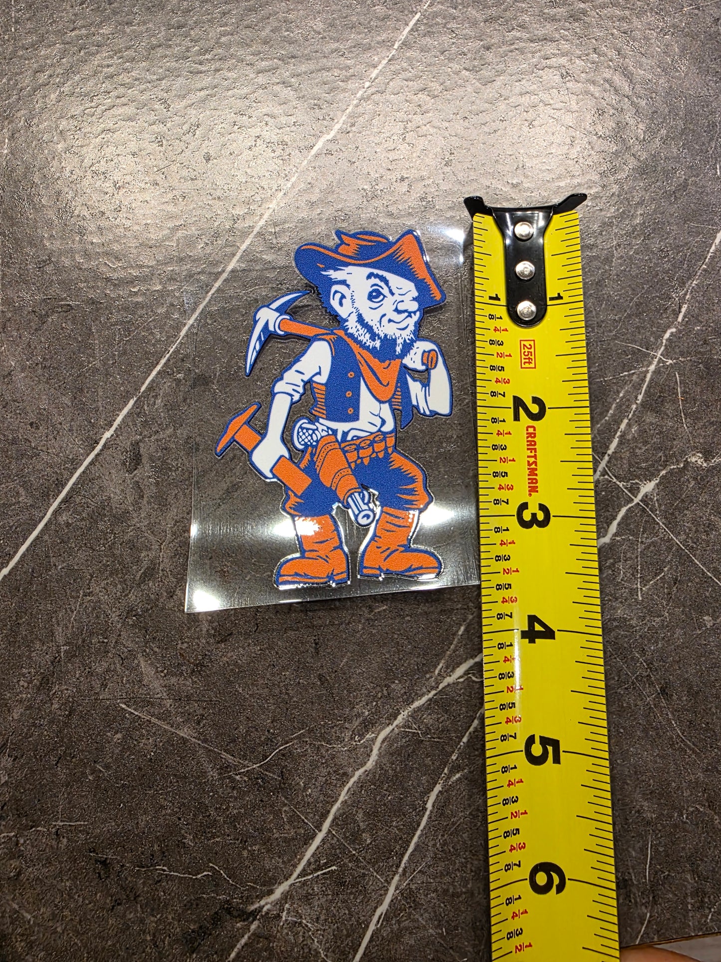 UTEP Miners Prospector Decal – Classic Miner Mascot | UV DTF Transfer