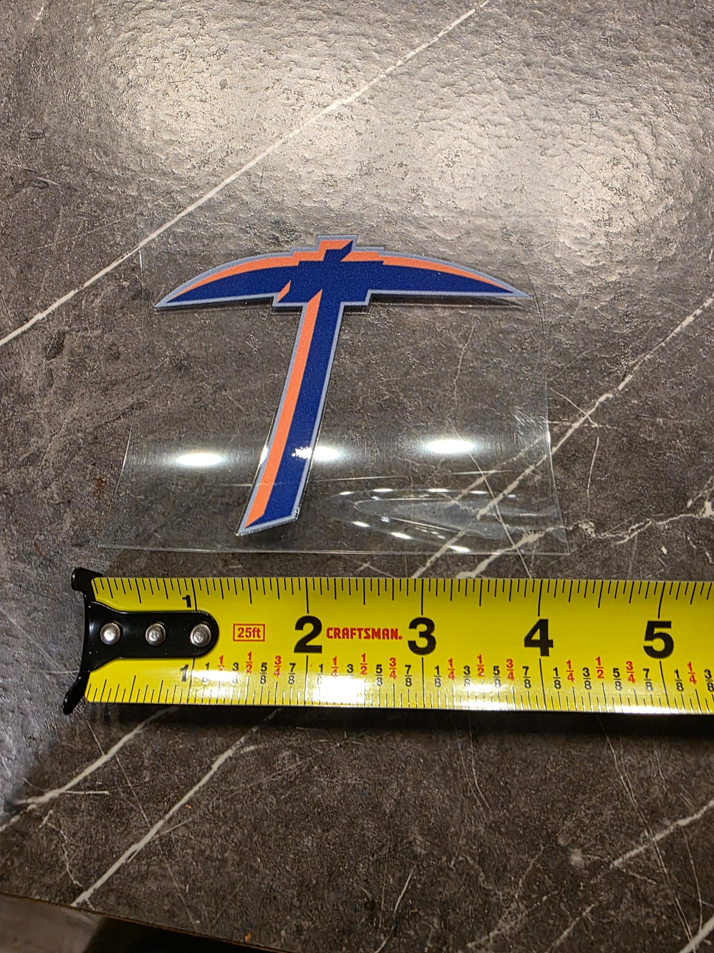 UTEP Miners Pickaxe Decal – Blue & Orange Logo | UV DTF Transfer