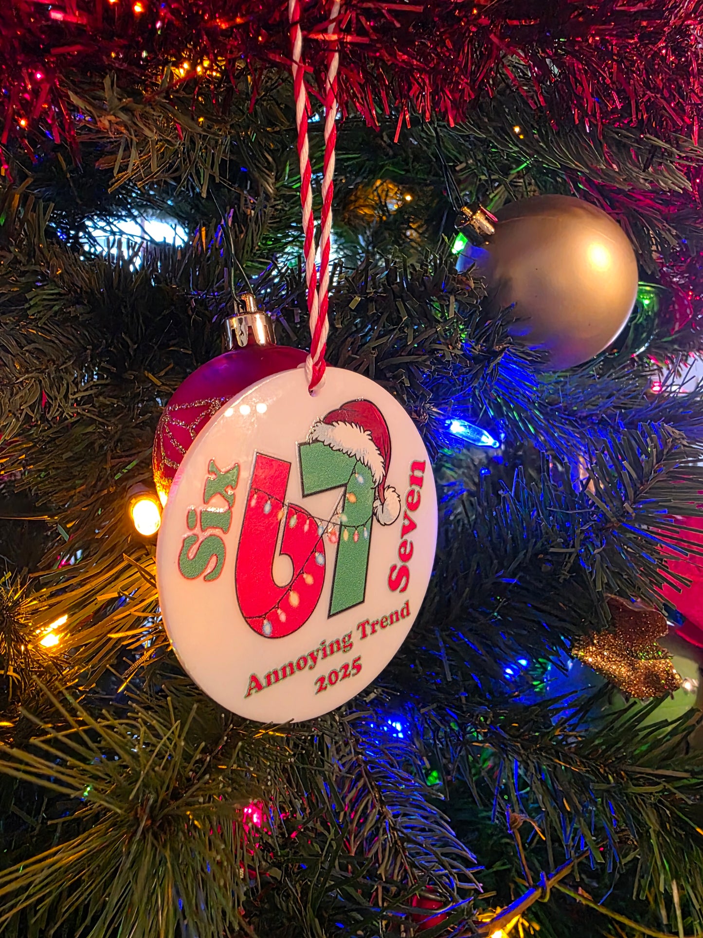 6-7 Annoying Trend Christmas Ornament 2025 – Funny Holiday Decor, Trend Meme Gift, Limited Edition Ornament