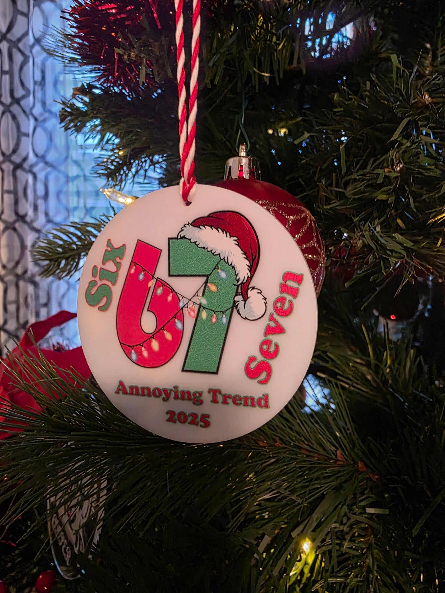 6-7 Annoying Trend Christmas Ornament 2025 – Funny Holiday Decor, Trend Meme Gift, Limited Edition Ornament