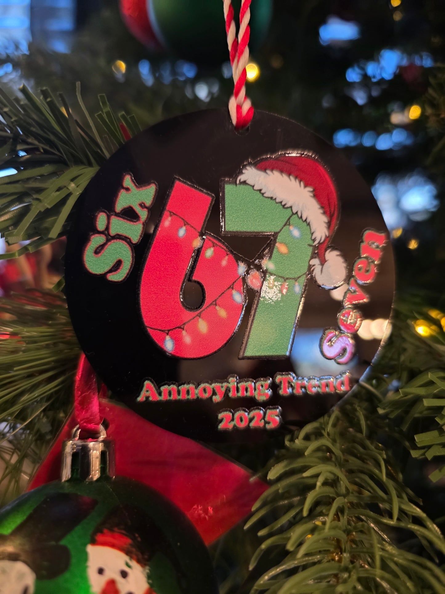 6-7 Annoying Trend Christmas Ornament 2025 – Funny Holiday Decor, Trend Meme Gift, Limited Edition Ornament