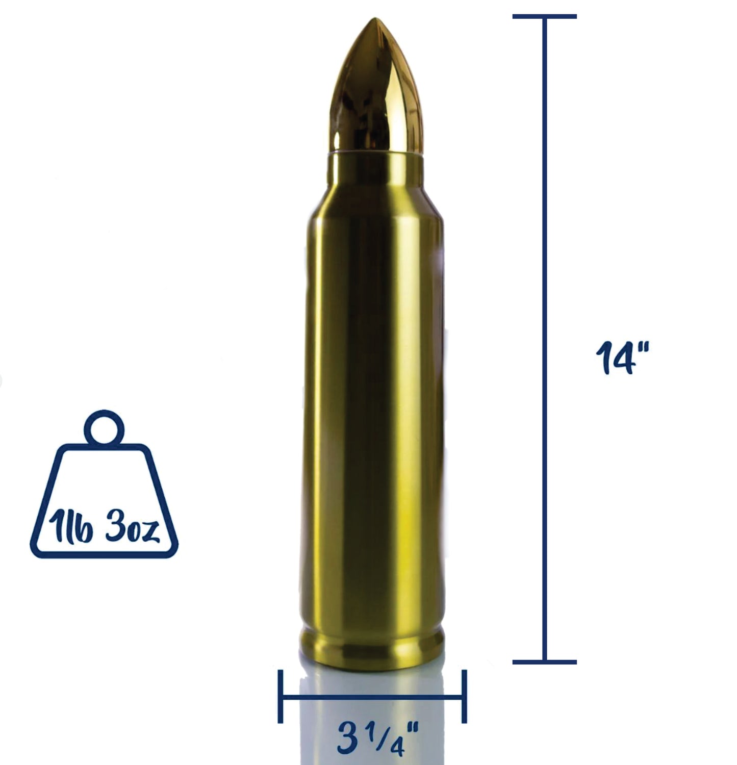 32oz "ON POINT" BULLET TUMBLER Brass