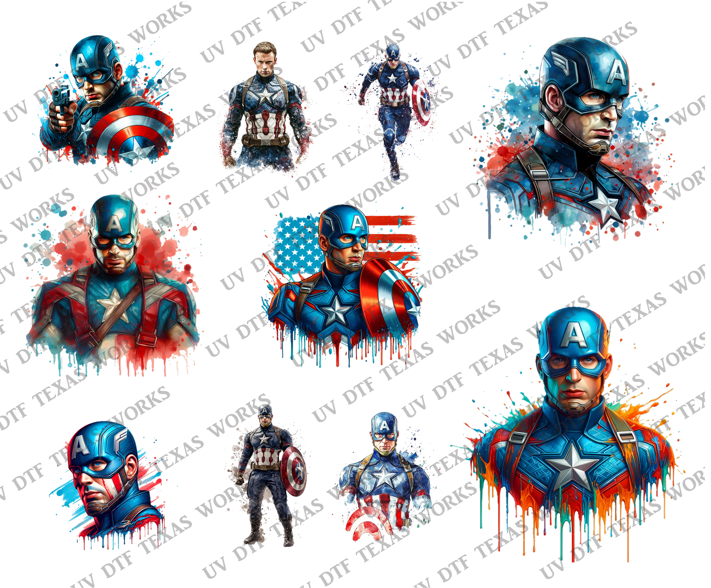INDIVIDUAL Hero pack 3D decals 10in W x 12in H