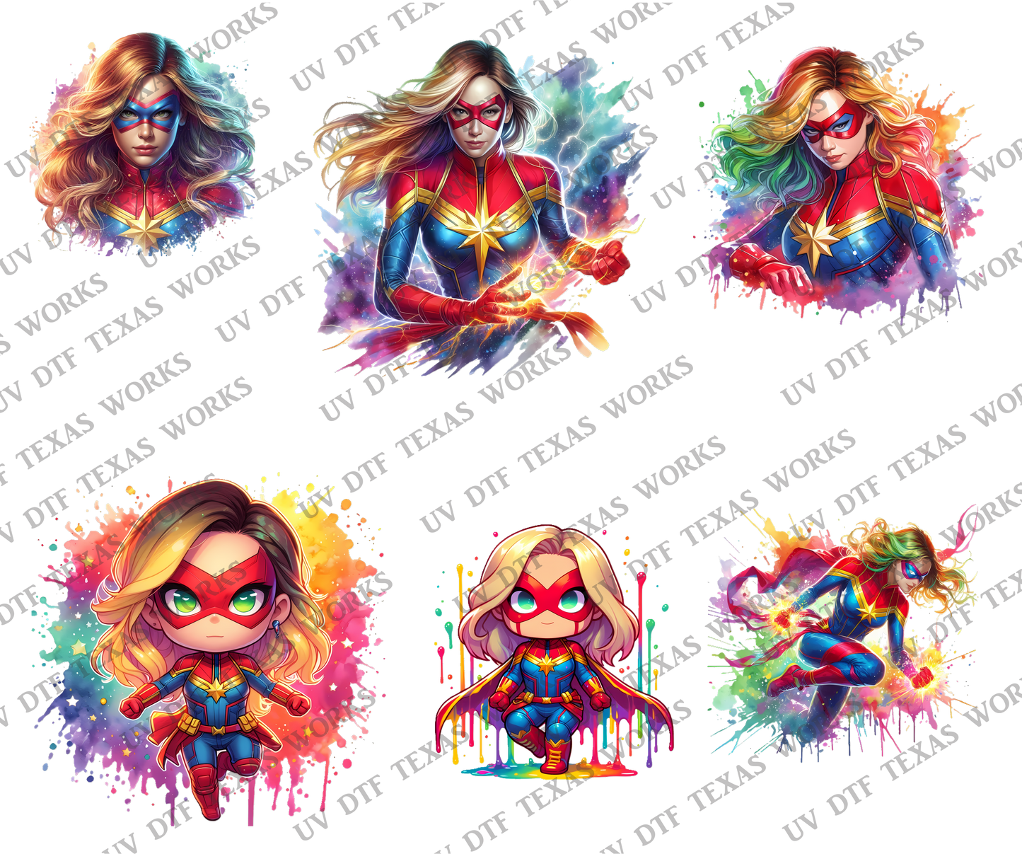INDIVIDUAL Hero pack 3D decals 10in W x 12in H