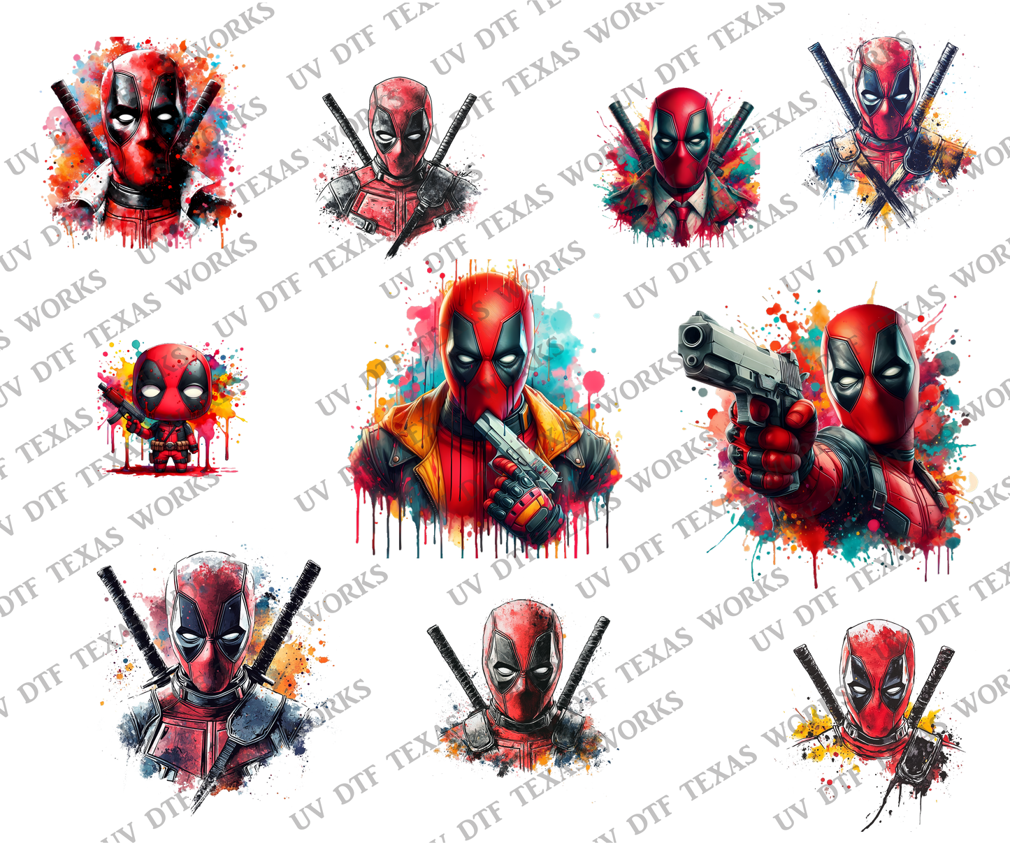 INDIVIDUAL Hero pack 3D decals 10in W x 12in H