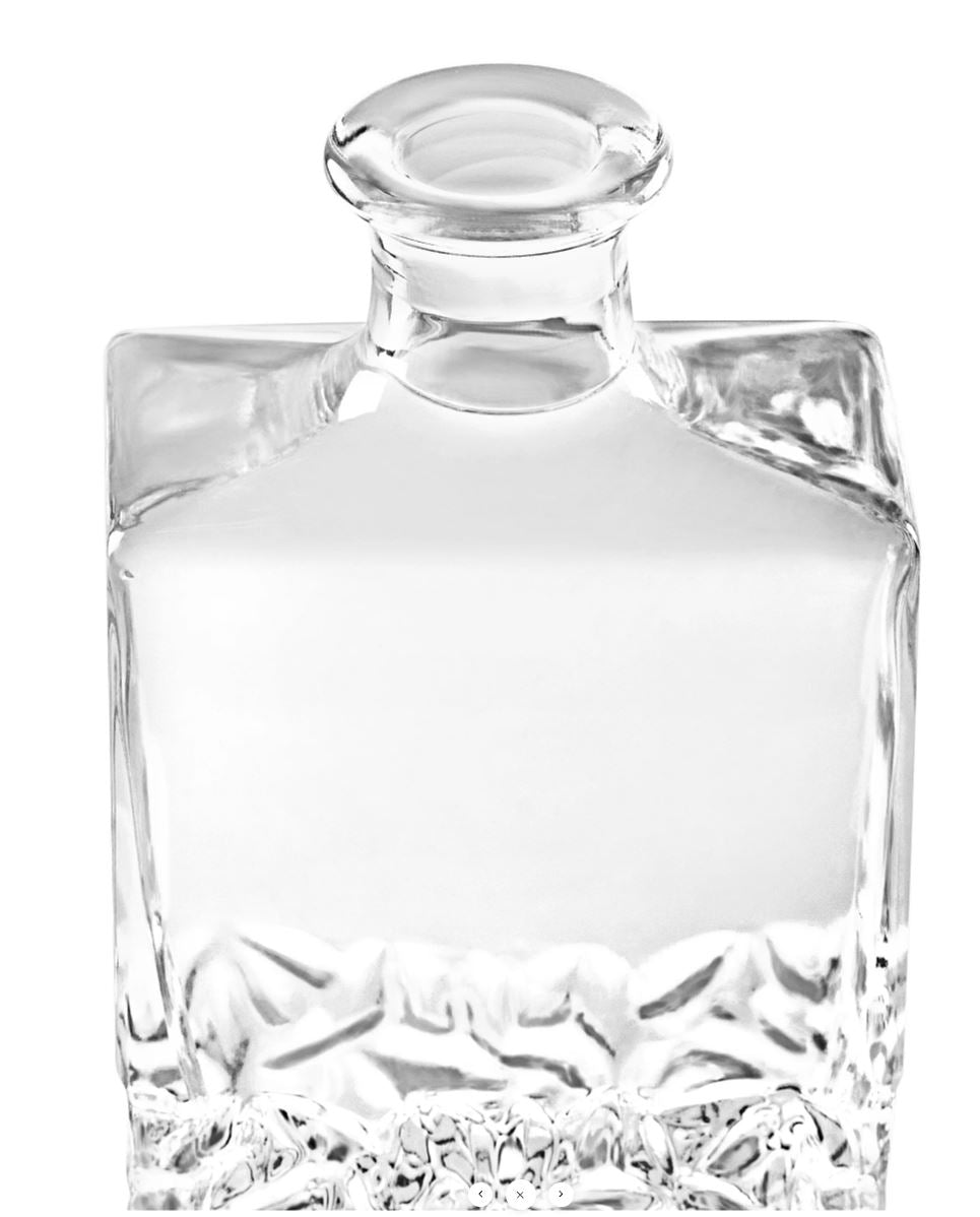 Whiskey Decanter 750mL Hammered/ Chiseled UV DTF printed