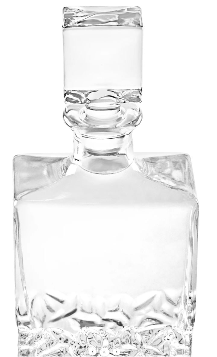 Whiskey Decanter 750mL Hammered/ Chiseled UV DTF printed