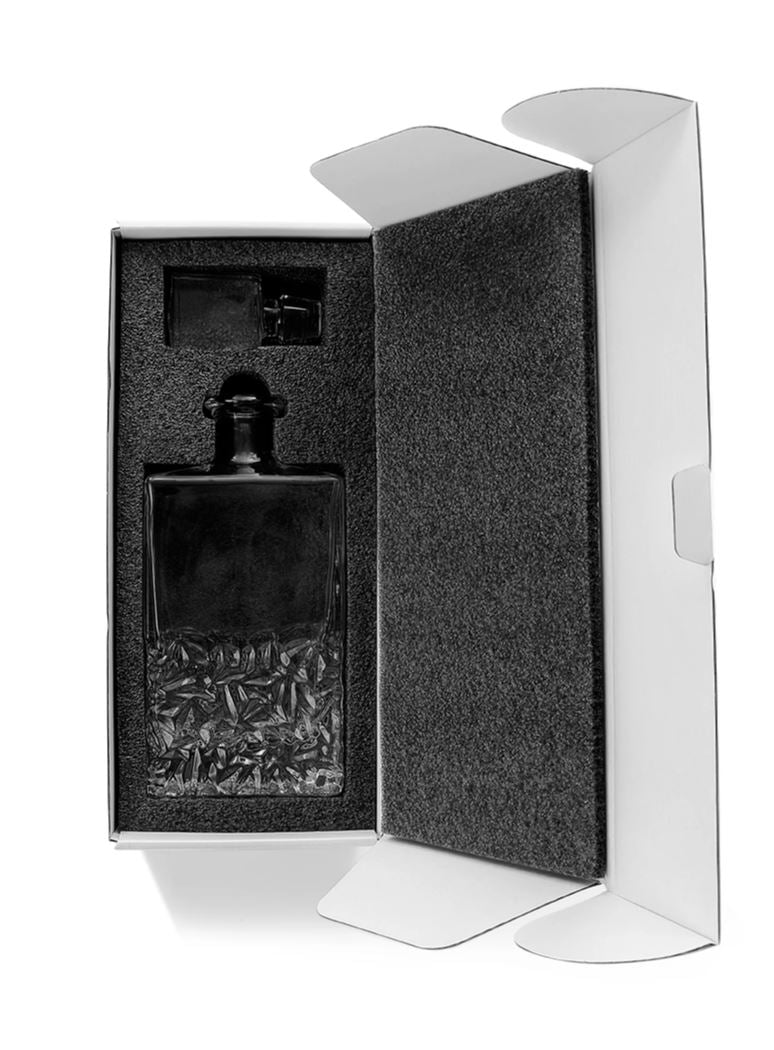 Whiskey Decanter 750mL Hammered/ Chiseled UV DTF printed