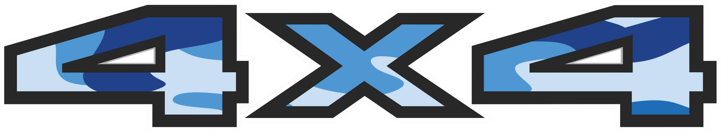 2pc 2015–2016 Ford F-150/F-250/F-350 4x4 Bed Decals – UV DTF Replacement Set