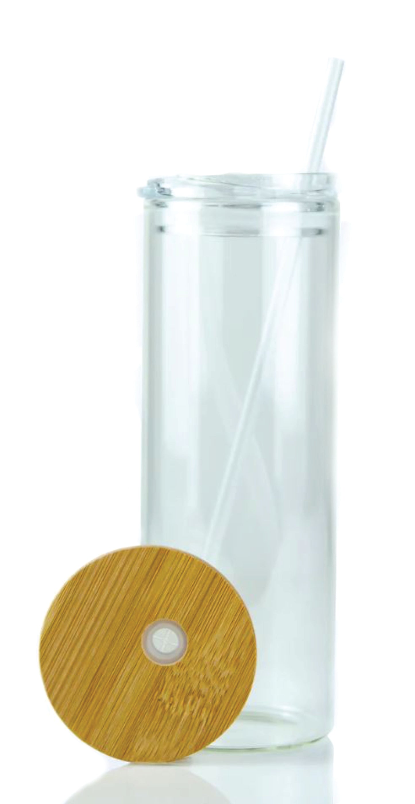 20oz SUBLIMATABLE CLEAR GLASS SKINNY DUO TUMBLER