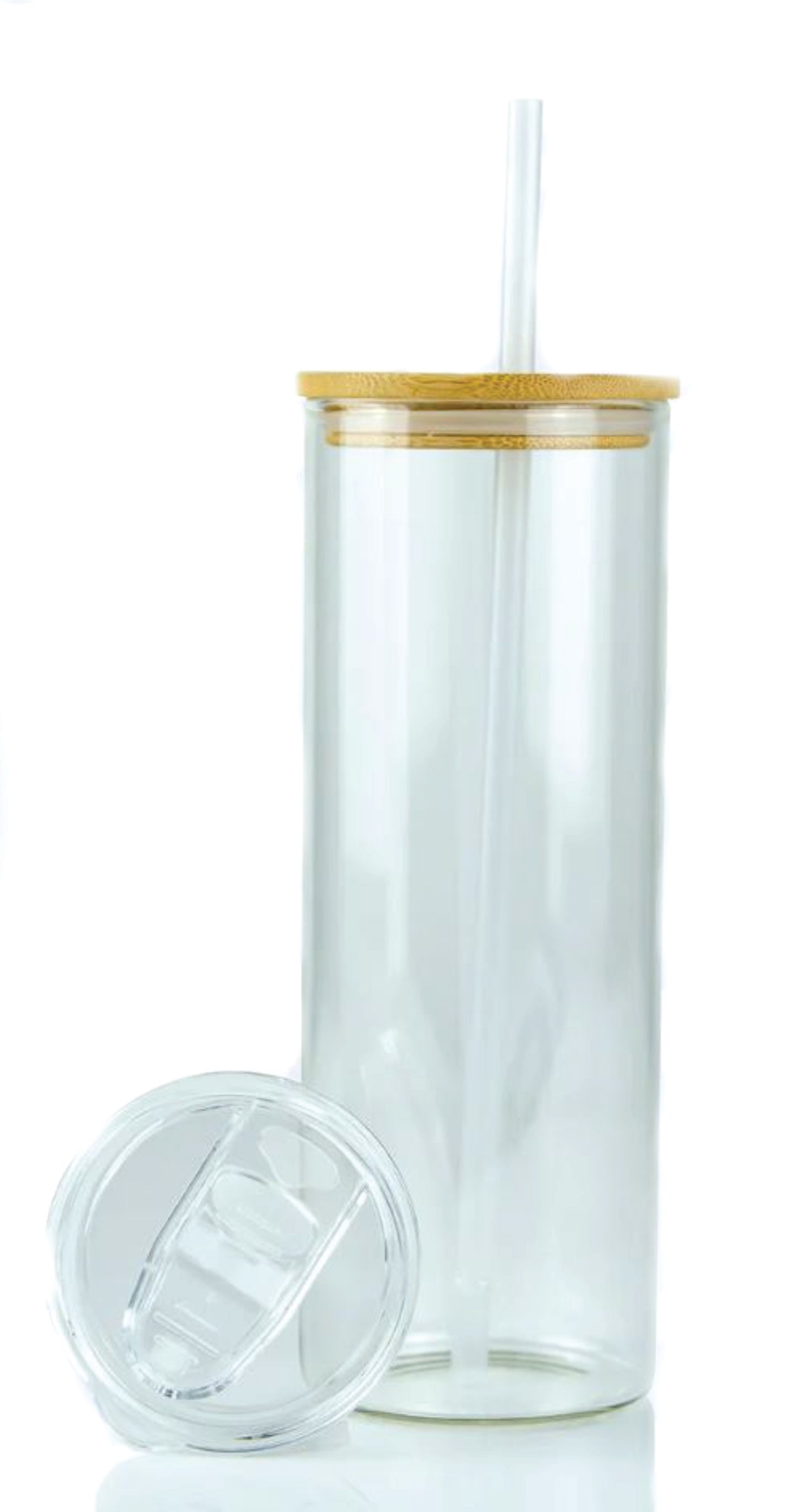 20oz SUBLIMATABLE CLEAR GLASS SKINNY DUO TUMBLER