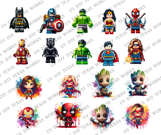 LEGO/BABY Hero pack 3D decals 10in W x 12in H