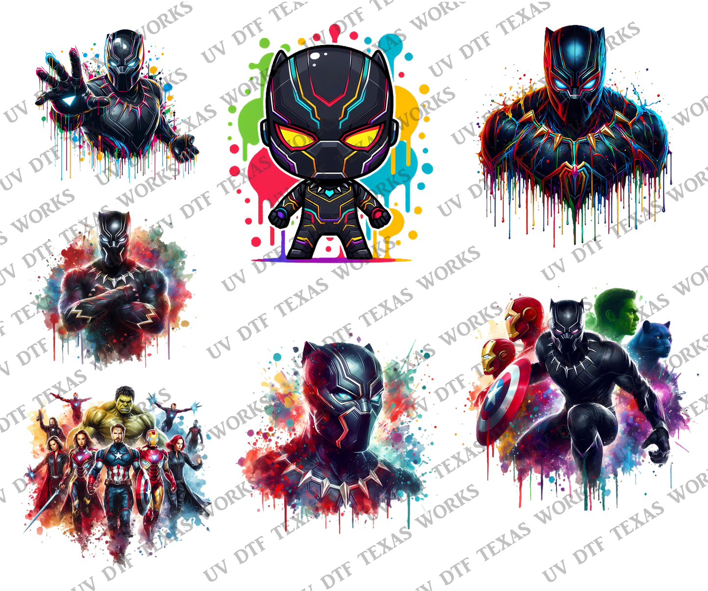 Hero Variety pack 1 3D decals 10in W x 12in H
