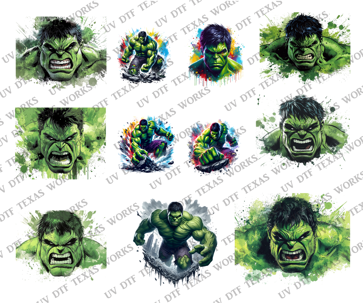INDIVIDUAL Hero pack 3D decals 10in W x 12in H