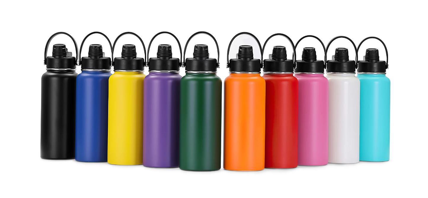 Powder-Coated 32oz Hydro Water Bottle – Vacuum-Insulated & UV DTF Ready